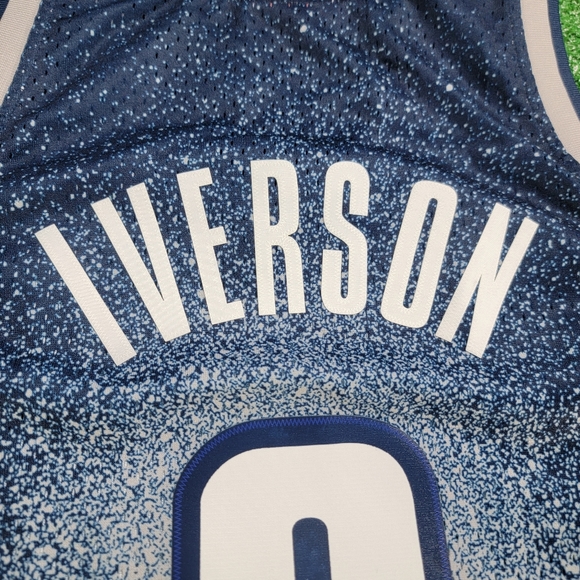 Mitchell & Ness Allen Iverson 95-96 Georgetown Hoyas Jersey Mens Size Medium New - Picture 12 of 14